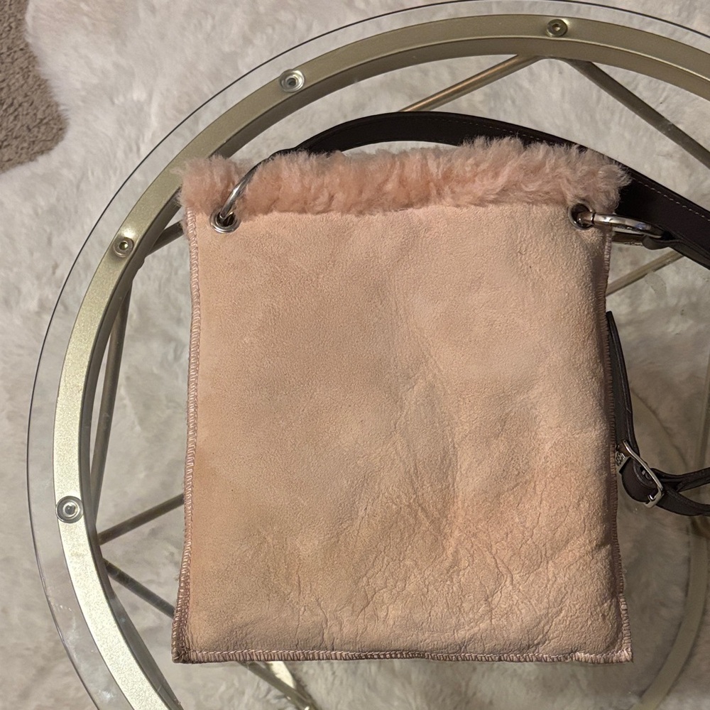 UGG Tan and Brown Shearling Crossbody Bag - Picture 2 of 10